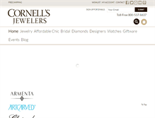 Tablet Screenshot of cornellsjewelers.com